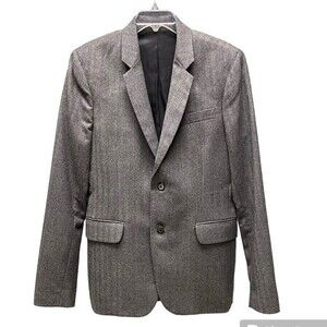 Vince Gray Single Breasted 2-Button Notched Lapel 100% Wool Blazer Men's 38 Prep